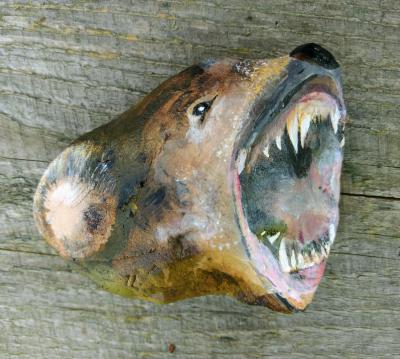 Head of a bear - stone